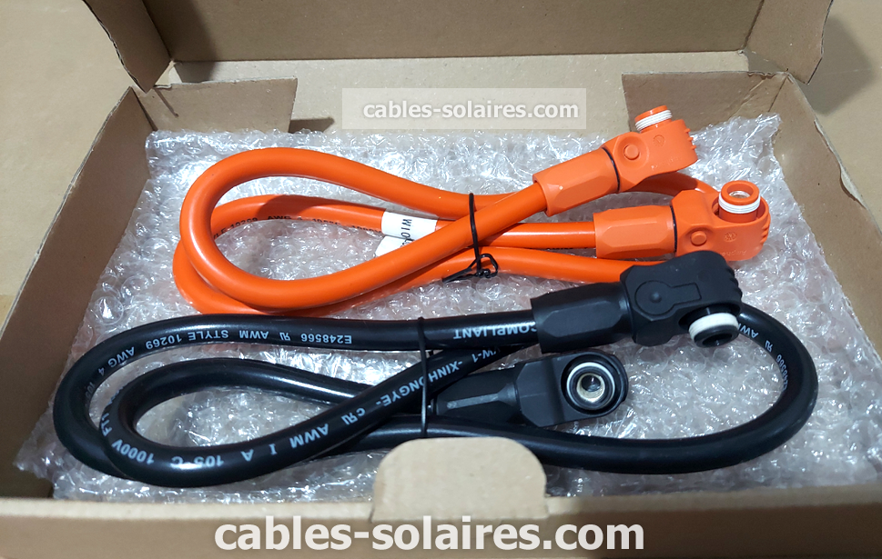 Parallel Cables for TURBO ENERGY Lithium Batteries – 1m – Premium French Assembly