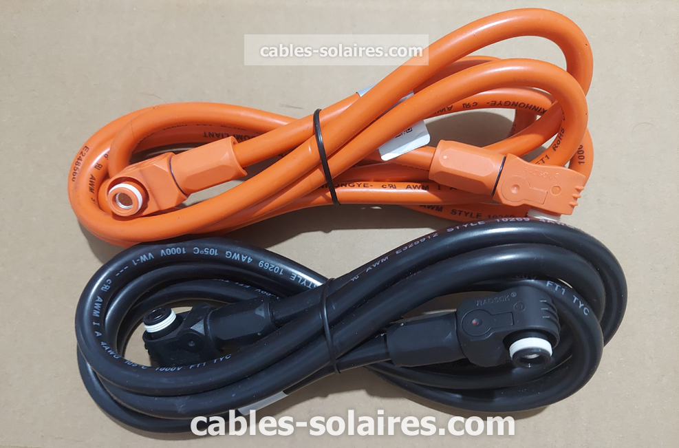 Long Battery-to-Battery Cables Sofar GTX2500, GTX5000-PRO – 2 Meters – Long Distance Connection