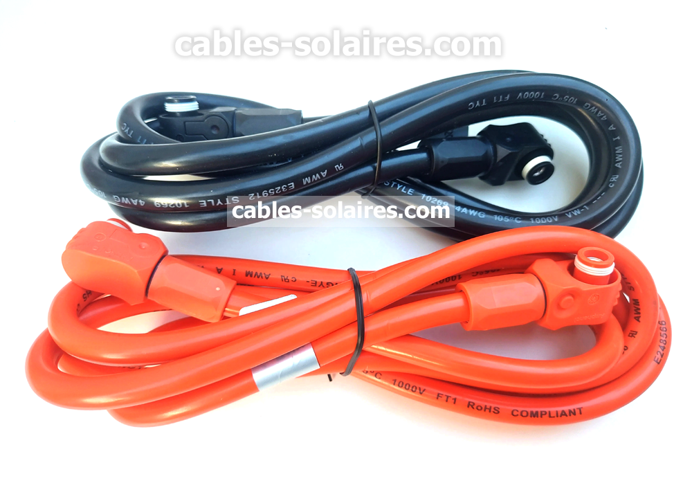 Long-Distance Connectors for TURBO ENERGY Batteries – 1.5m – Professional Hydraulic Crimping